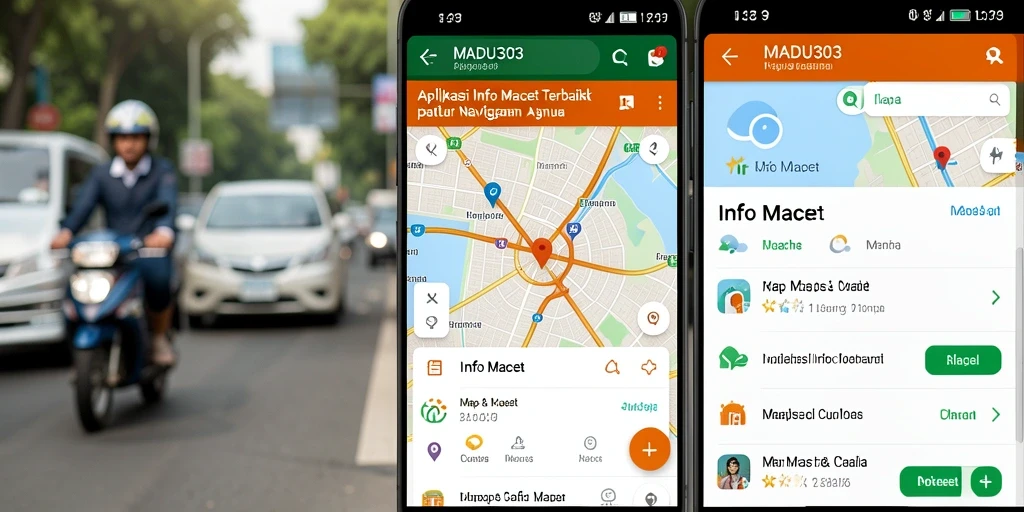 Tampilan antarmuka MADU303 yang user-friendly untuk info macet.