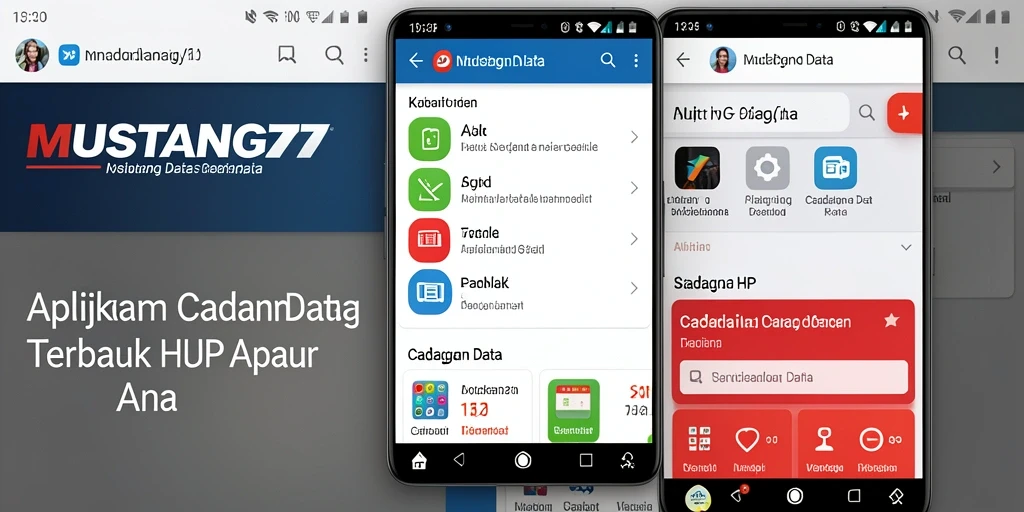 Tampilan antarmuka aplikasi MUSTANG77 untuk cadangan data yang efisien.