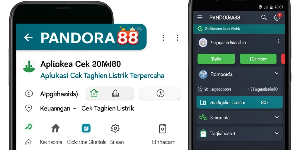 Tampilan antarmuka PANDORA88 untuk cek tagihan listrik yang mudah dipahami.