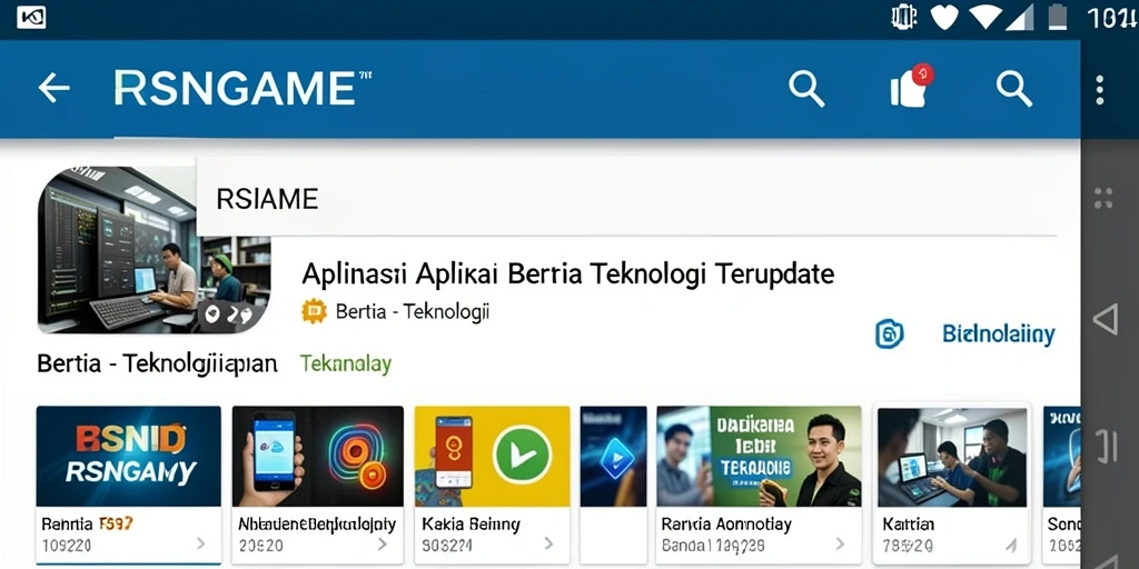 Tampilan utama RSNGAME yang menampilkan berita teknologi terbaru.