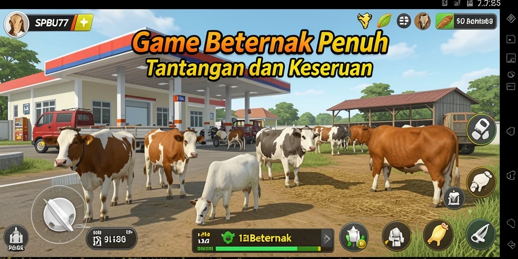 Tampilan antarmuka SPBU77 yang menarik dan interaktif.