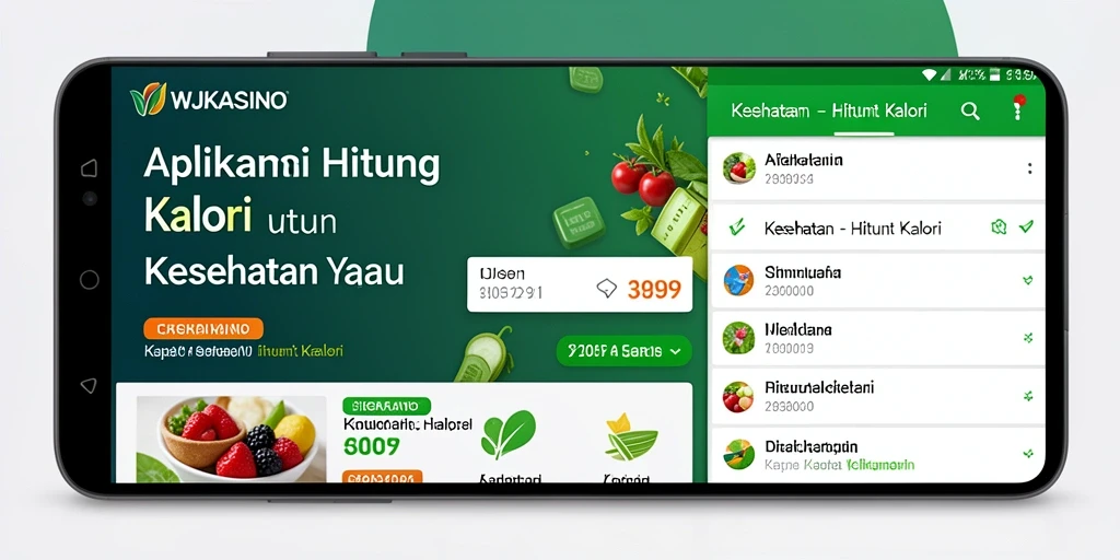 Antarmuka WJKASINO menampilkan penghitung kalori yang mudah digunakan.