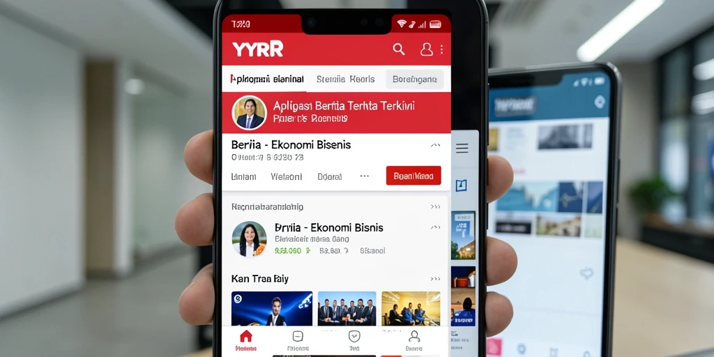 Tampilan antarmuka YYRR yang informatif dan menarik untuk berita ekonomi.