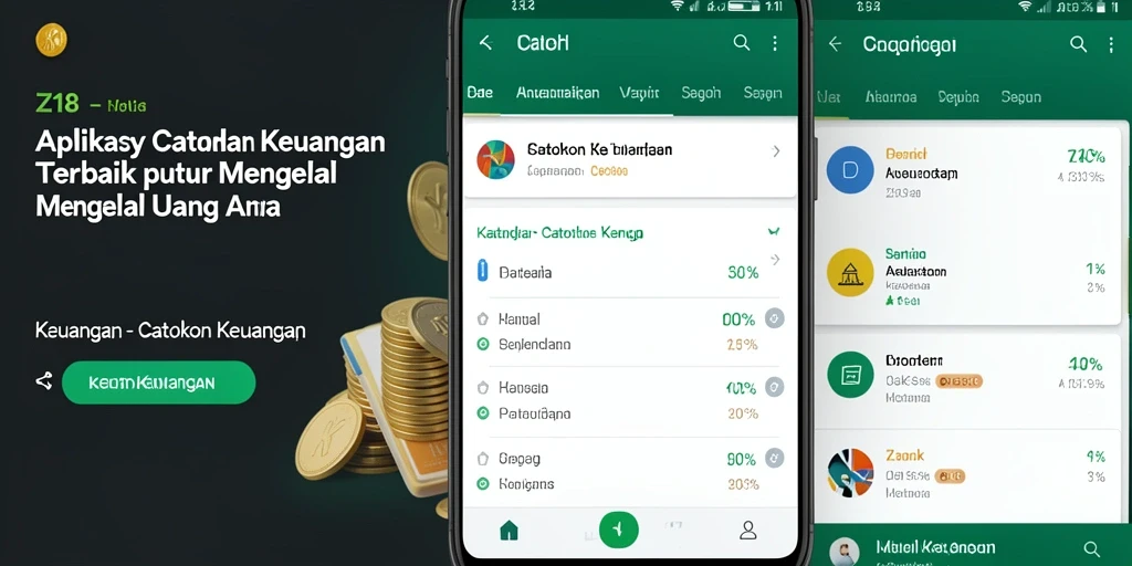 Antarmuka Z18 yang sederhana dan fungsional untuk Catatan Keuangan.
